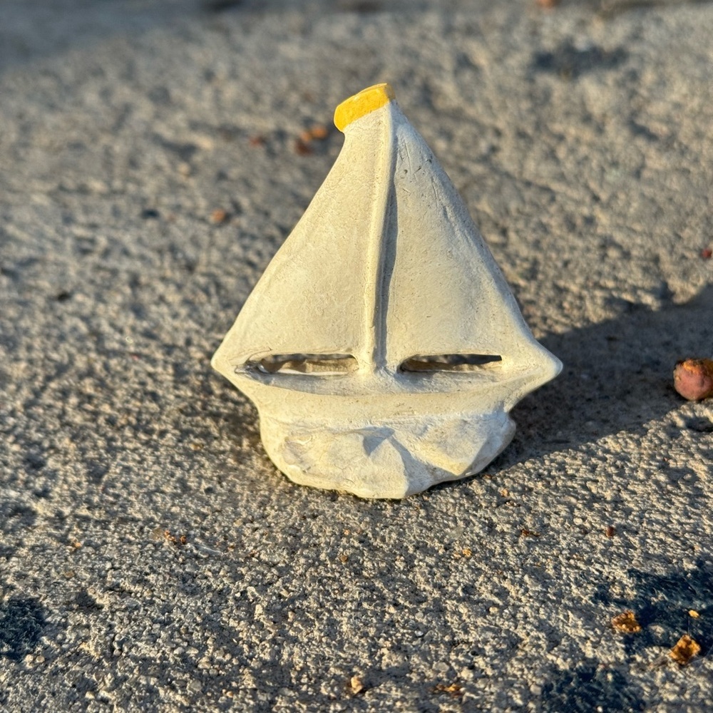 Mini Ceramic Sailboat